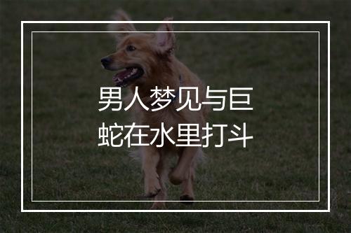 男人梦见与巨蛇在水里打斗