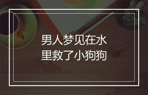 男人梦见在水里救了小狗狗