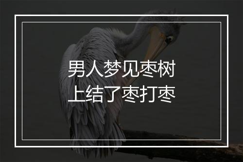 男人梦见枣树上结了枣打枣