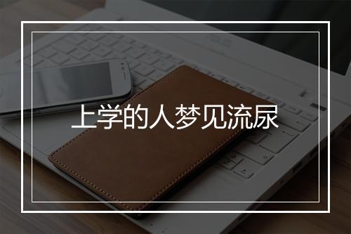 上学的人梦见流尿