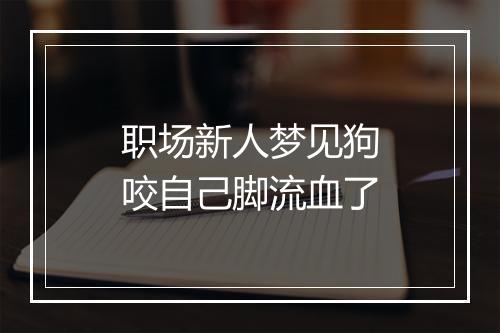 职场新人梦见狗咬自己脚流血了