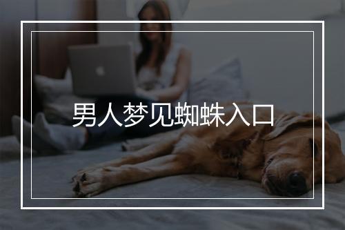 男人梦见蜘蛛入口