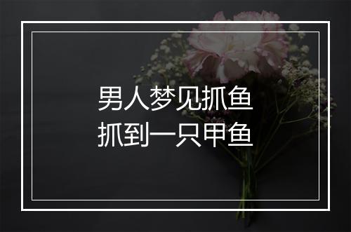 男人梦见抓鱼抓到一只甲鱼