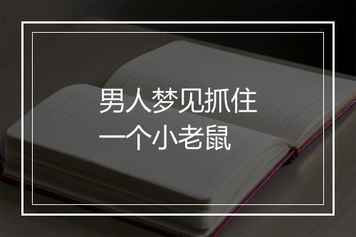 男人梦见抓住一个小老鼠