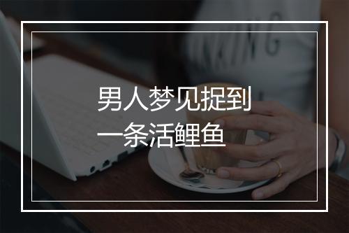 男人梦见捉到一条活鲤鱼