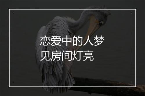 恋爱中的人梦见房间灯亮