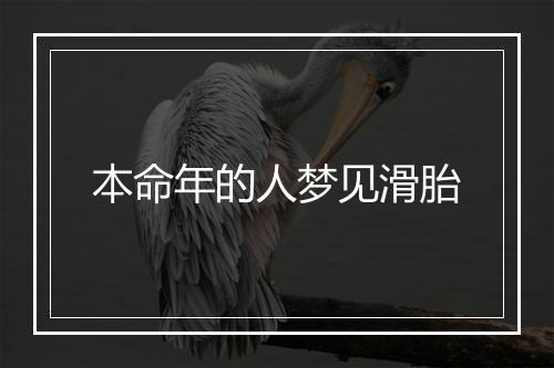 本命年的人梦见滑胎