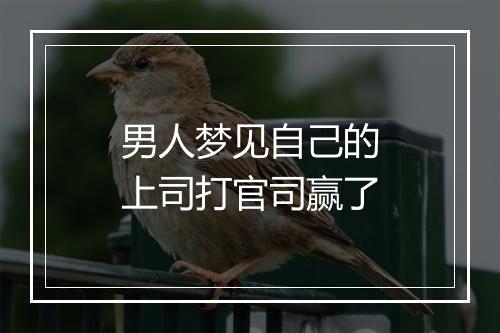 男人梦见自己的上司打官司赢了