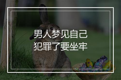 男人梦见自己犯罪了要坐牢