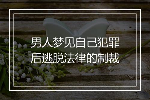 男人梦见自己犯罪后逃脱法律的制裁