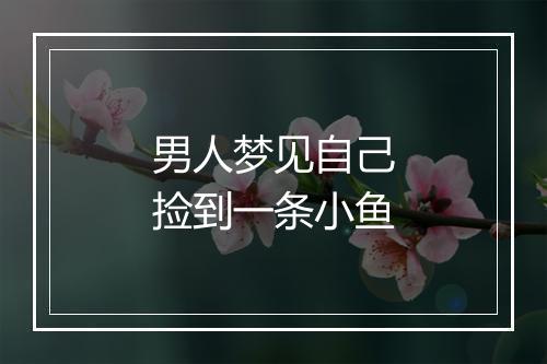 男人梦见自己捡到一条小鱼