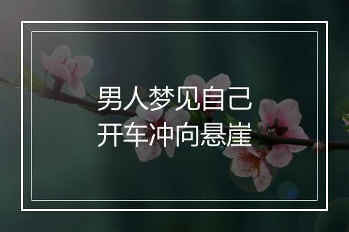 男人梦见自己开车冲向悬崖