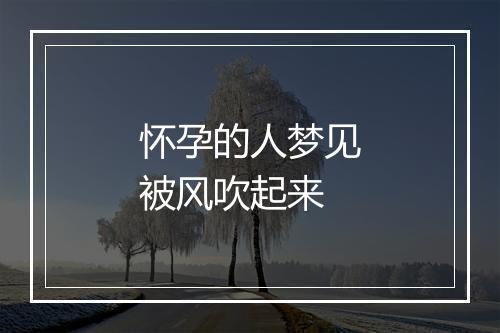 怀孕的人梦见被风吹起来