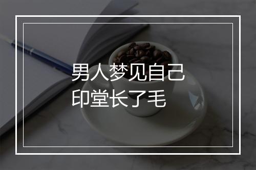 男人梦见自己印堂长了毛