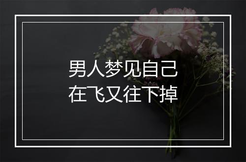 男人梦见自己在飞又往下掉