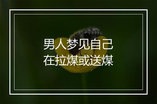 男人梦见自己在拉煤或送煤