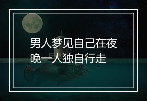 男人梦见自己在夜晚一人独自行走