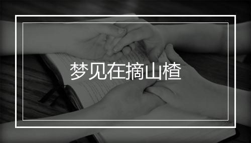 梦见在摘山楂