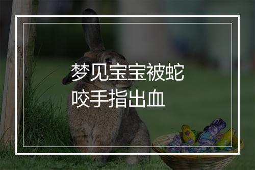 梦见宝宝被蛇咬手指出血