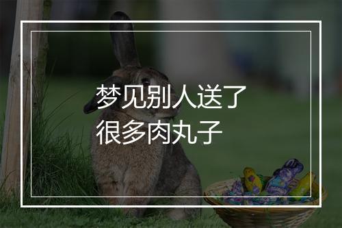 梦见别人送了很多肉丸子