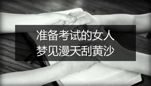 准备考试的女人梦见漫天刮黄沙