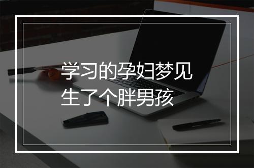 学习的孕妇梦见生了个胖男孩