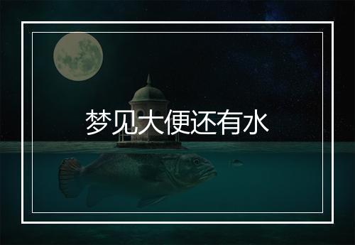 梦见大便还有水