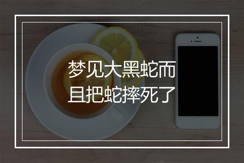 梦见大黑蛇而且把蛇摔死了