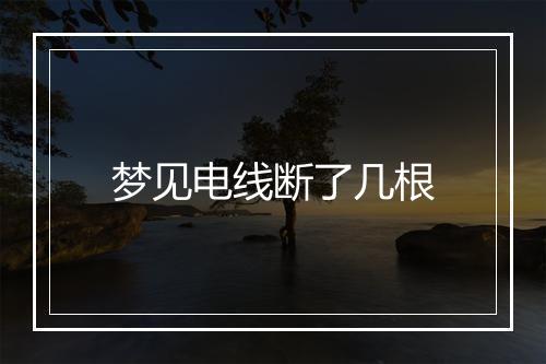 梦见电线断了几根