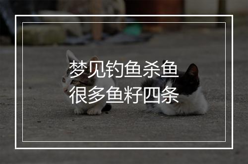 梦见钓鱼杀鱼很多鱼籽四条