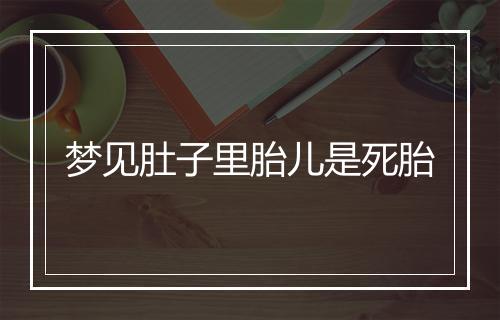 梦见肚子里胎儿是死胎