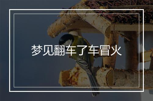 梦见翻车了车冒火