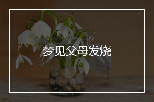 梦见父母发烧