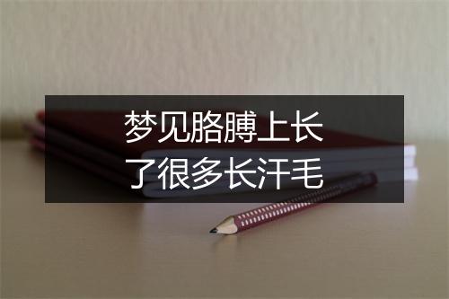 梦见胳膊上长了很多长汗毛