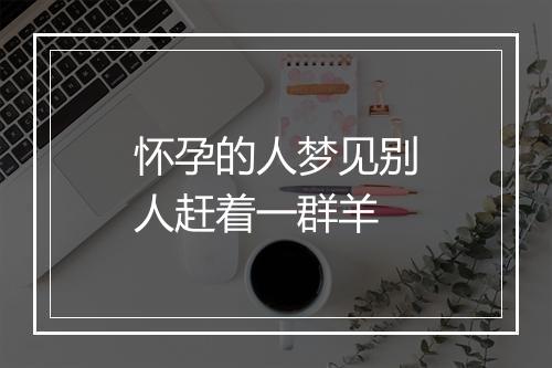 怀孕的人梦见别人赶着一群羊