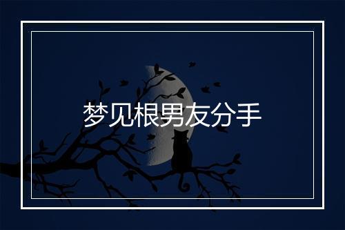 梦见根男友分手