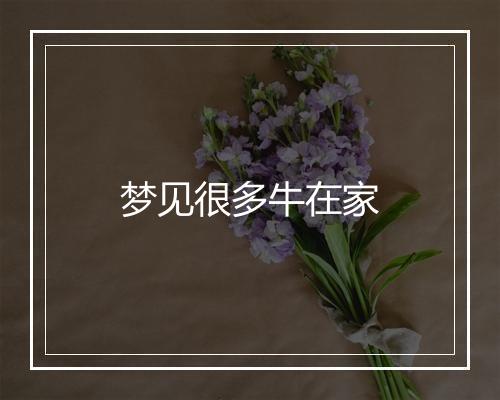 梦见很多牛在家