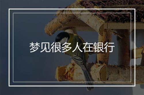 梦见很多人在银行