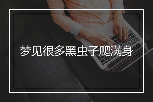 梦见很多黑虫子爬满身