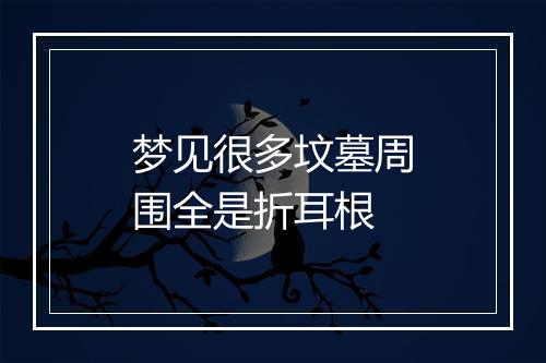 梦见很多坟墓周围全是折耳根