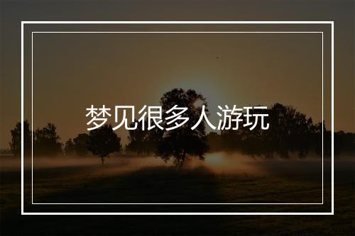 梦见很多人游玩