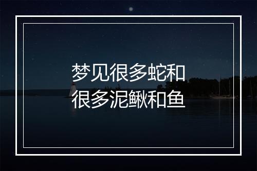 梦见很多蛇和很多泥鳅和鱼