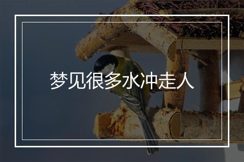 梦见很多水冲走人