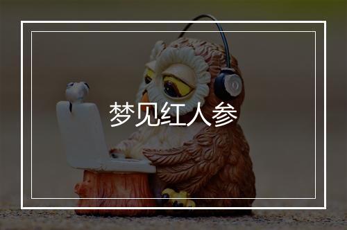 梦见红人参