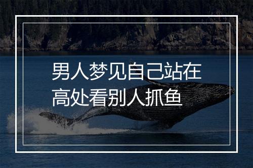 男人梦见自己站在高处看别人抓鱼