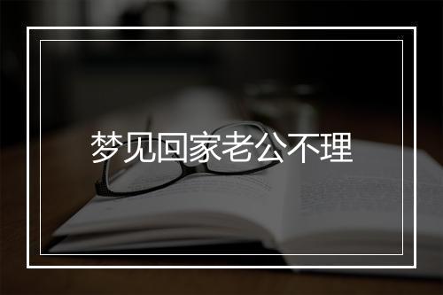 梦见回家老公不理