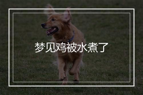 梦见鸡被水煮了