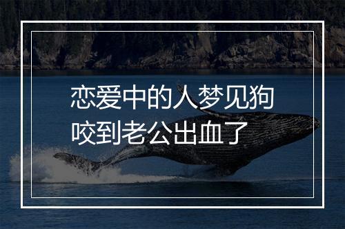 恋爱中的人梦见狗咬到老公出血了