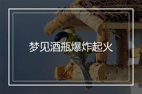 梦见酒瓶爆炸起火