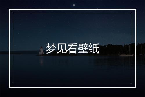 梦见看壁纸